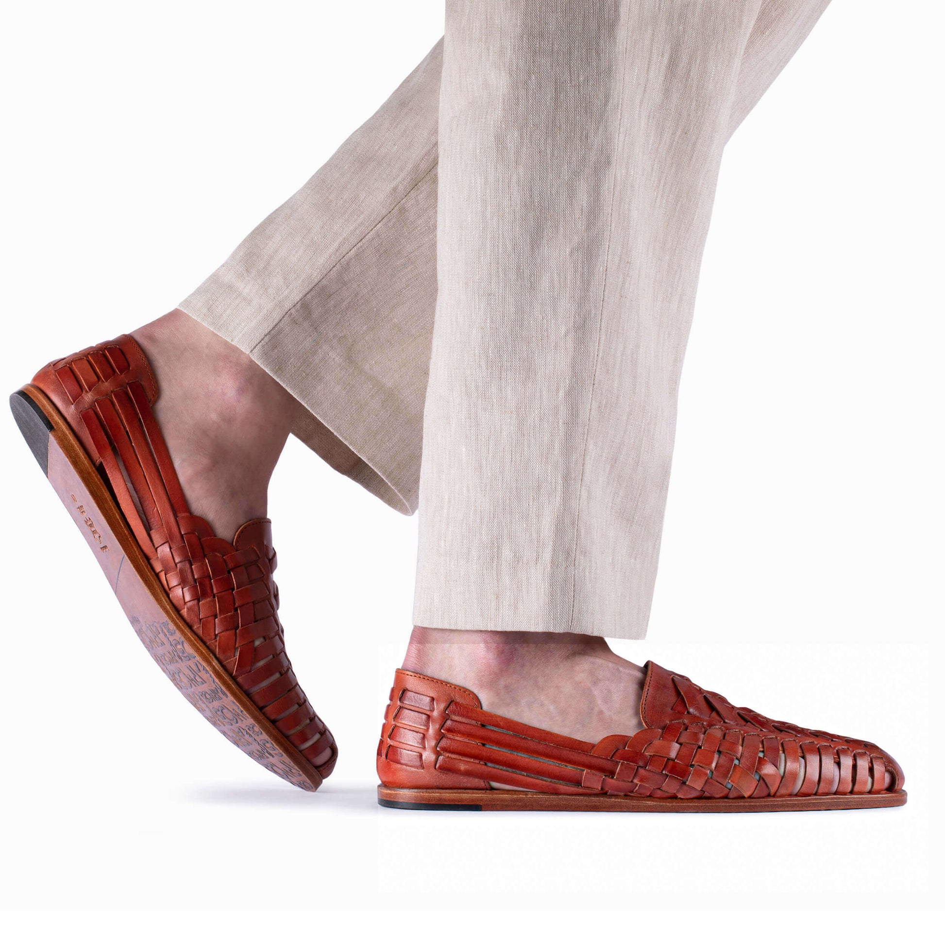 Мужские коричневые плетеные сандалии для повседневной носки