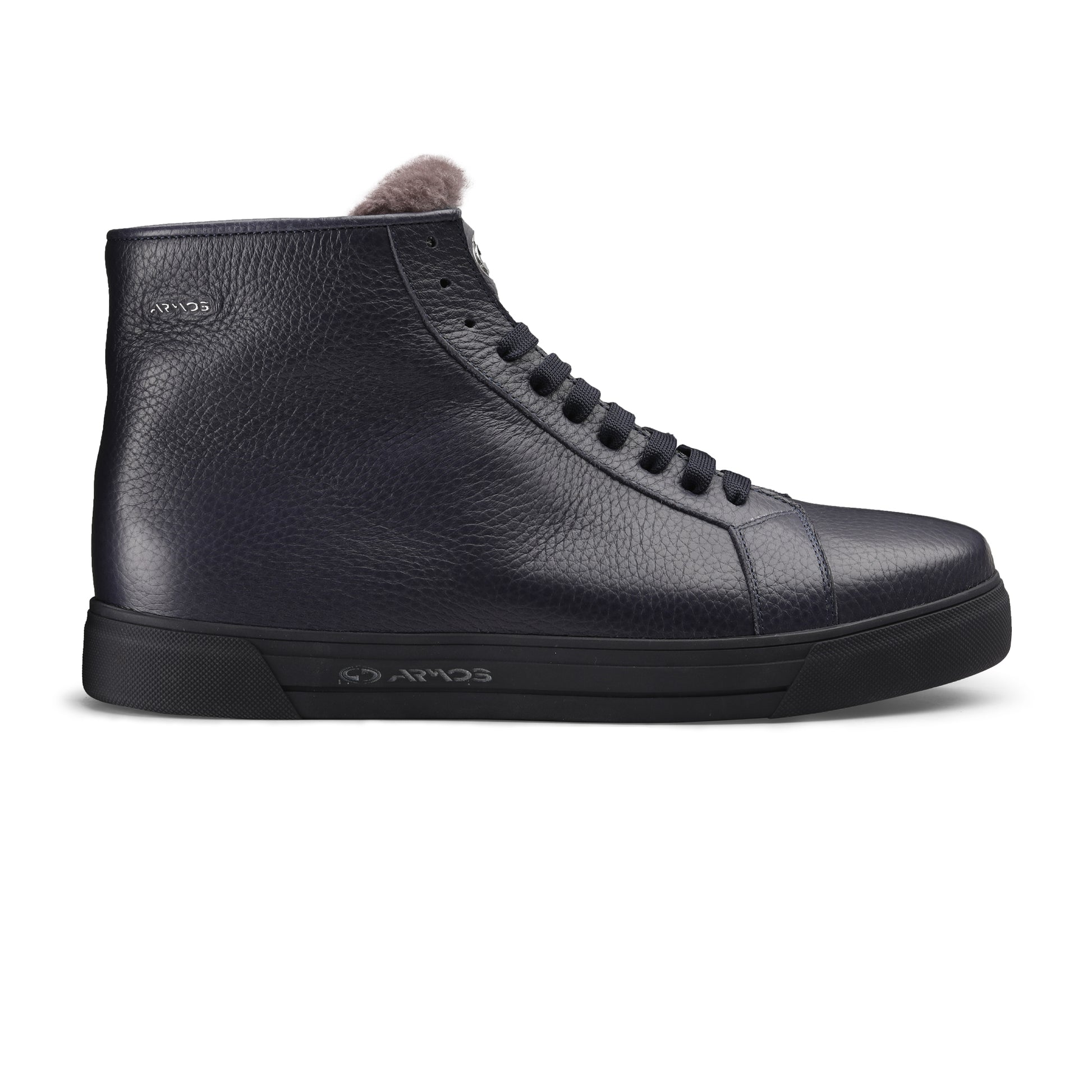 купить Утепленные высокие синие кеды онлайн