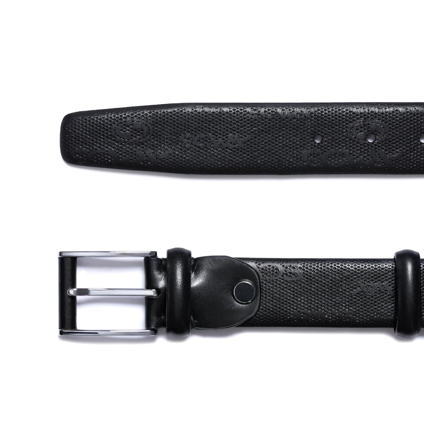 Черный ремень с перфорациями