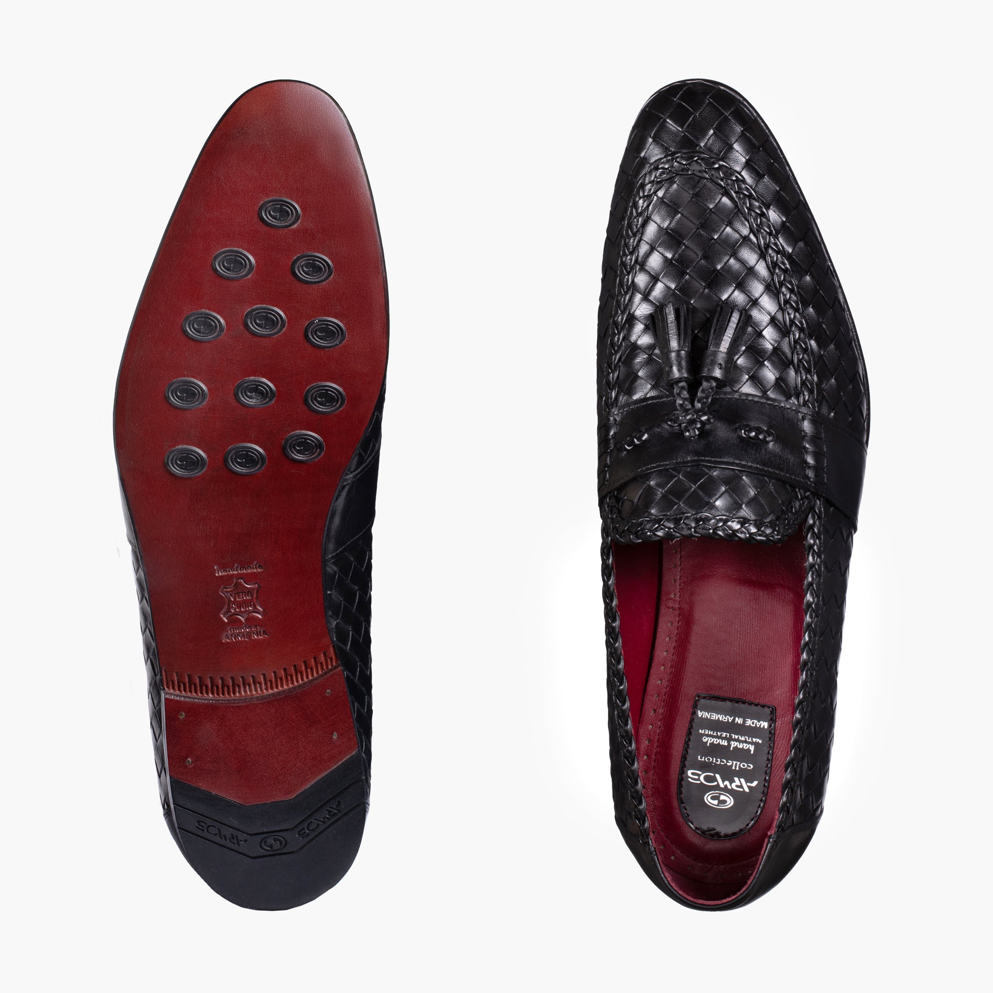 Кожаные лоферы с кисточкой