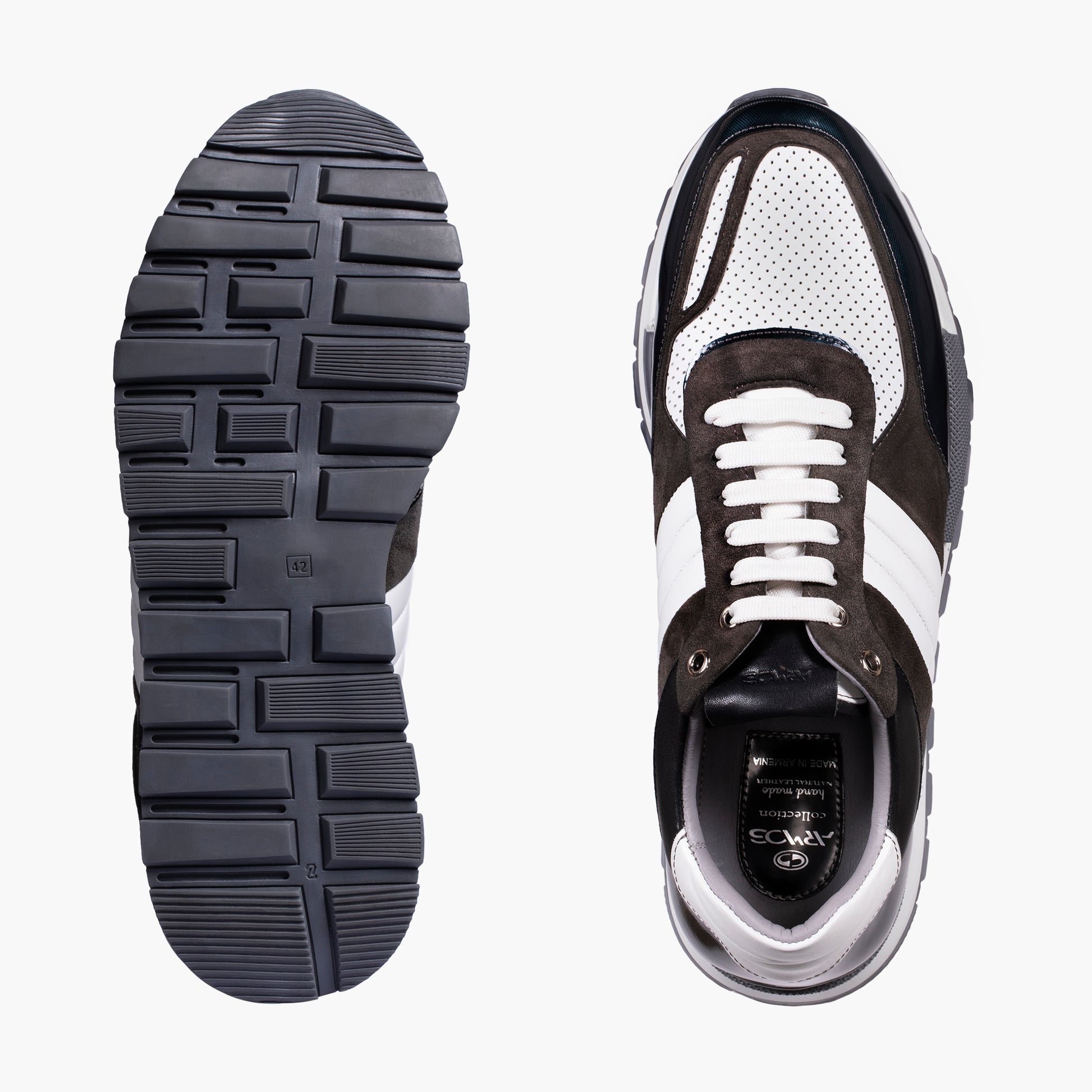 Мужские кожаные кроссовки