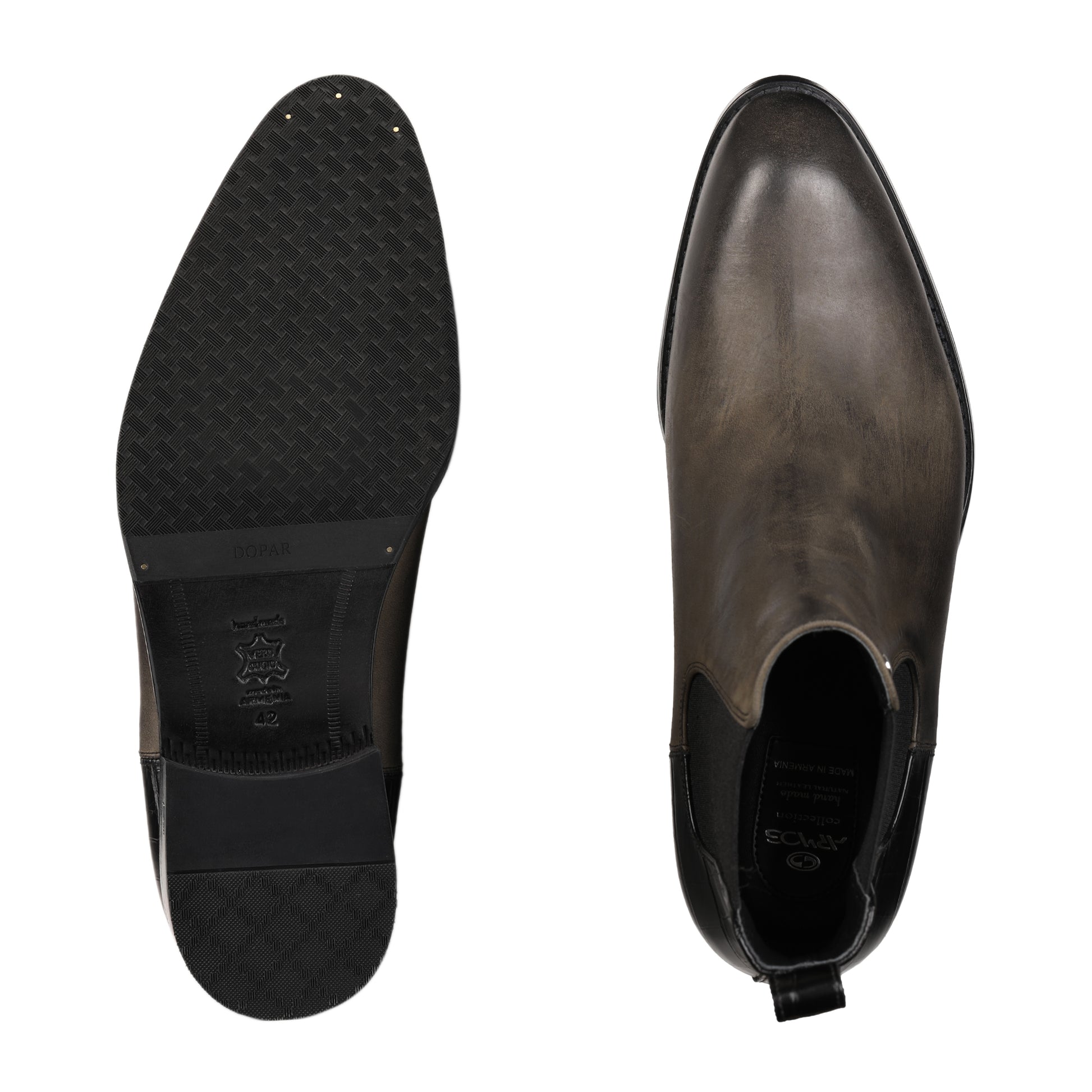 мужские ботинки челси на кожаной подошве