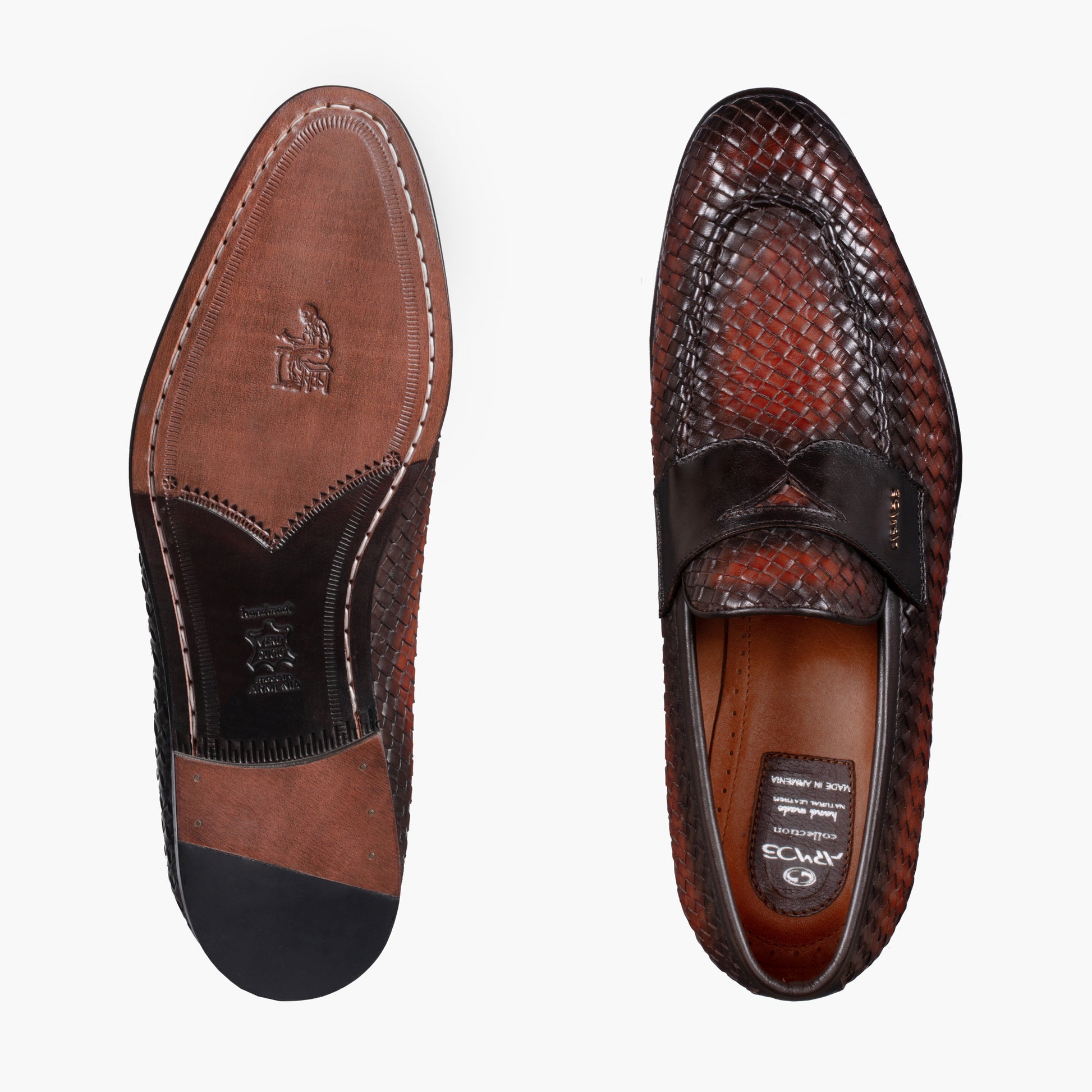 Плетеные лоферы - шойсы с патинажем