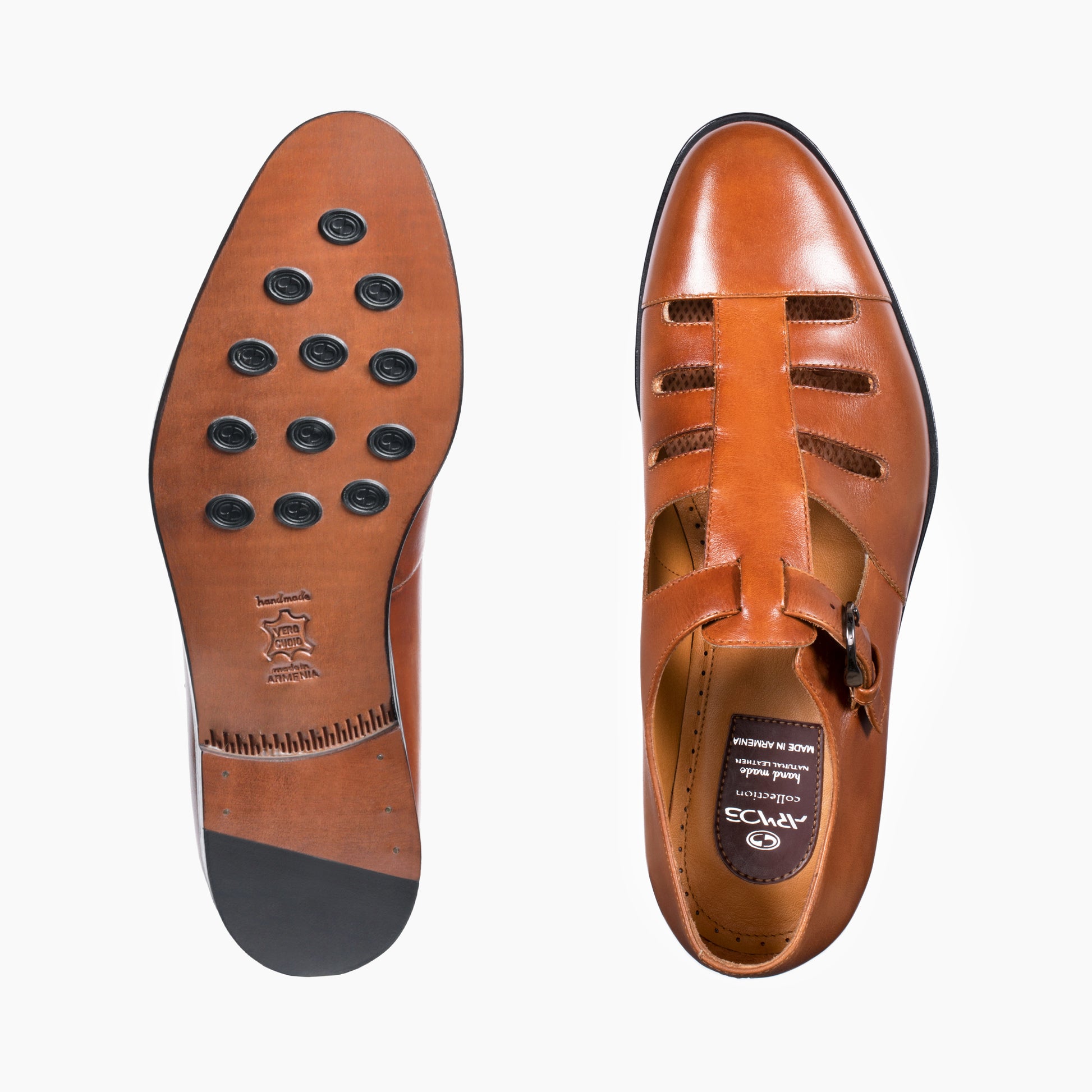 Сандалии с пряжкой и закрытым носом