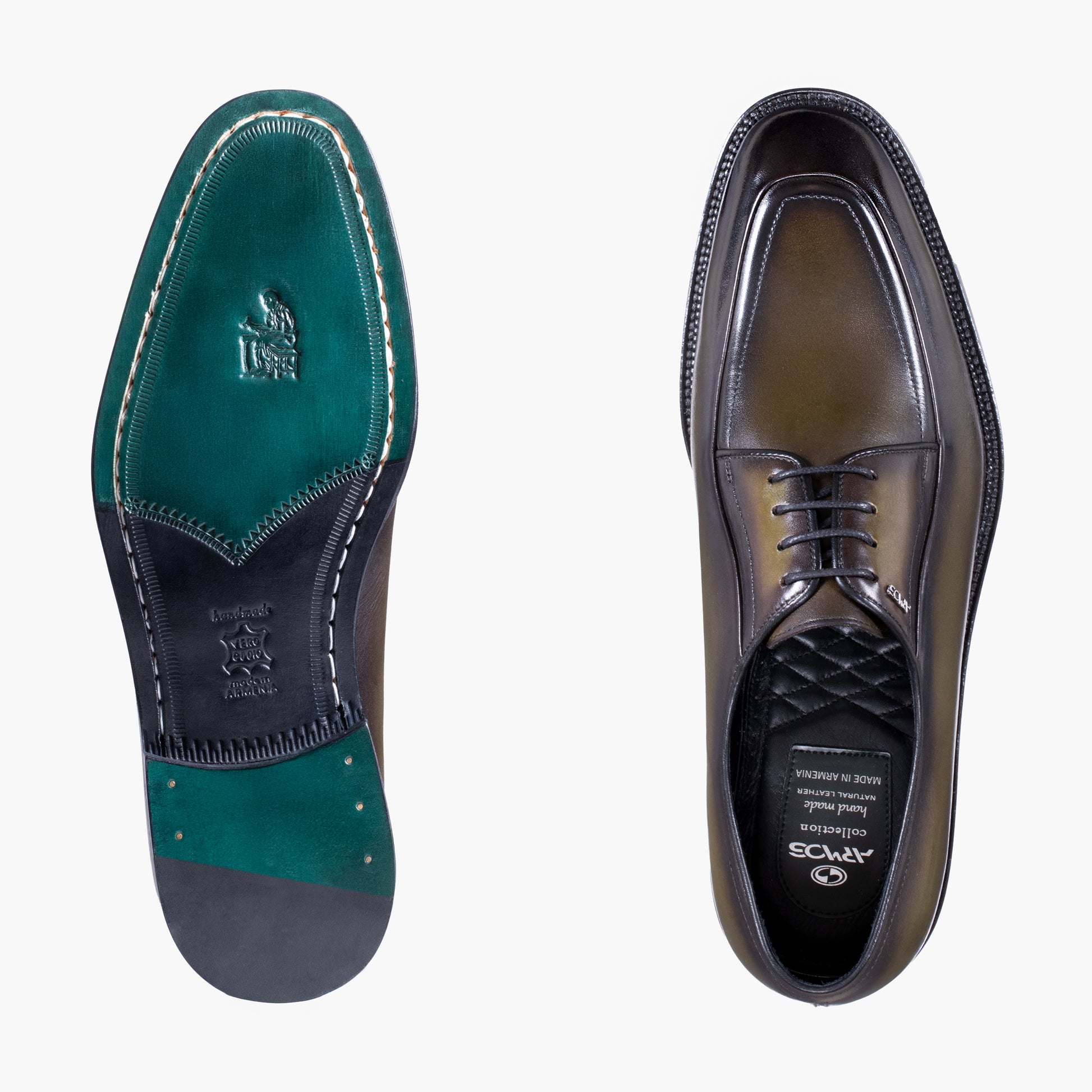 Туфли-броги с патинажем