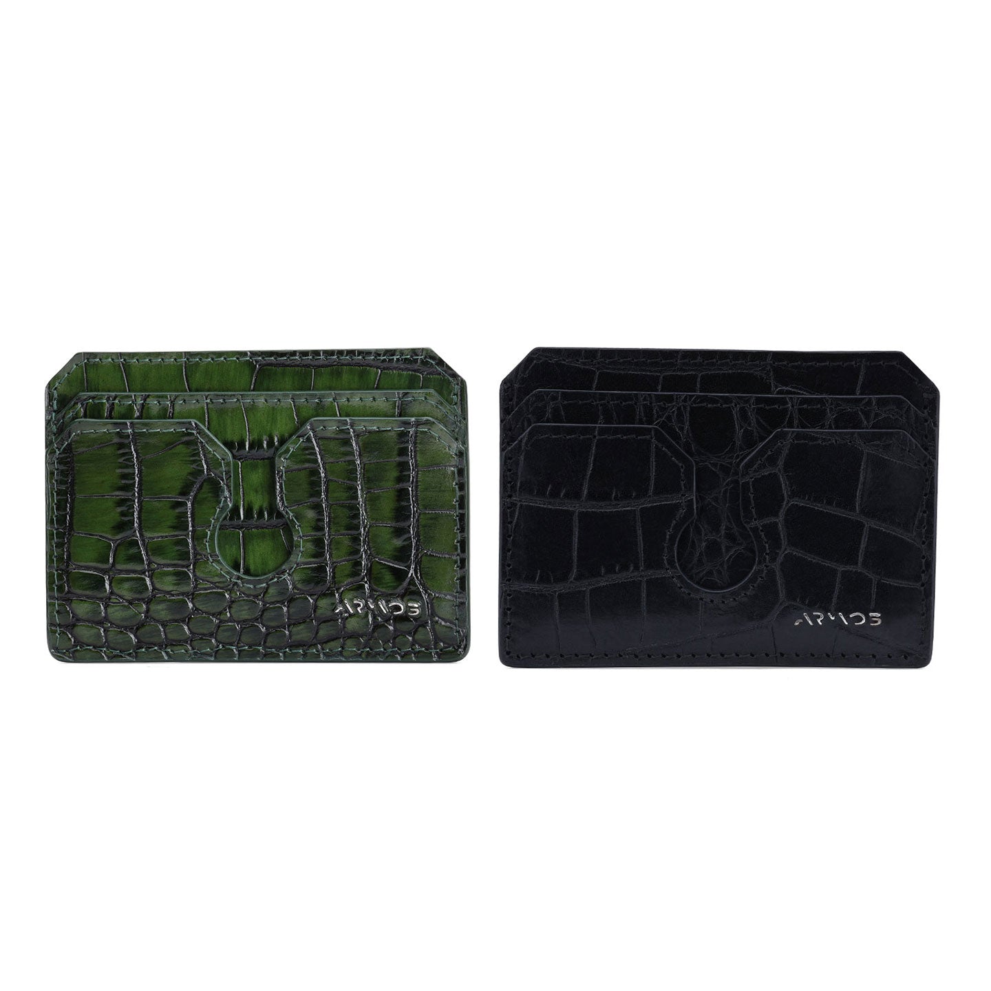 Футляр для кредитных карт с крокодиловым принтом