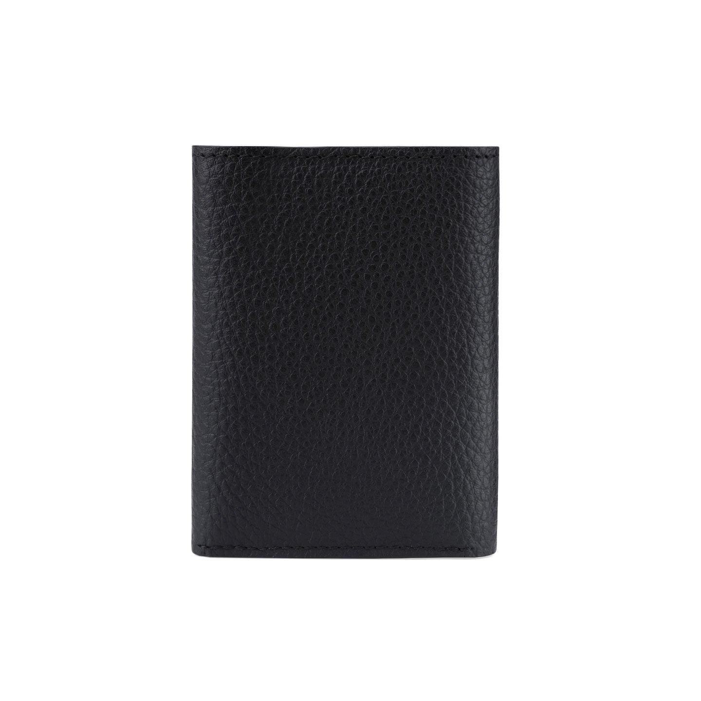Черный бумажник тройного сложения