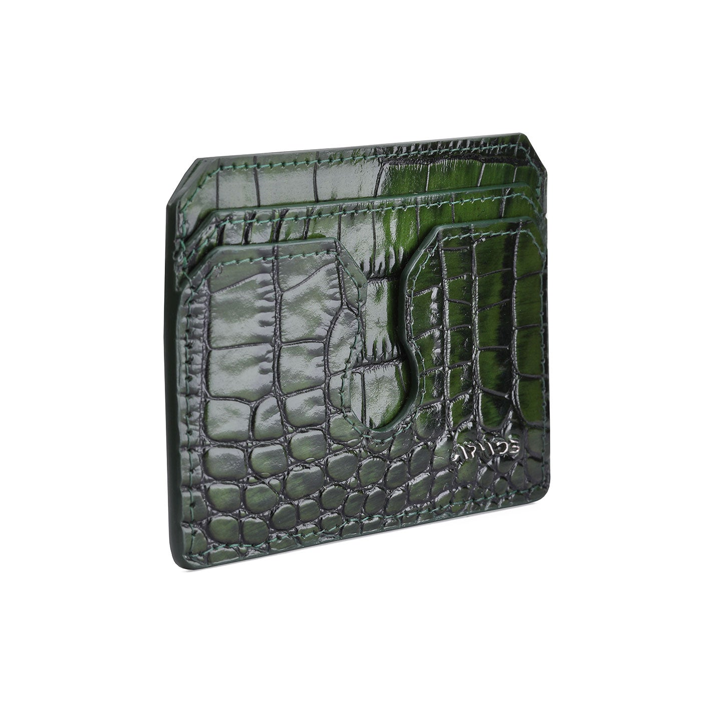 Футляр для кредитных карт с крокодиловым принтом