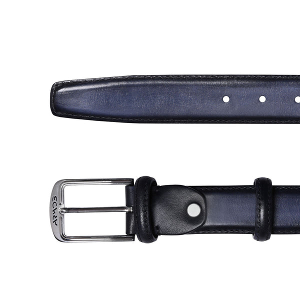 Синий патинированный ремень