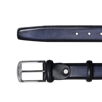 Синий патинированный ремень