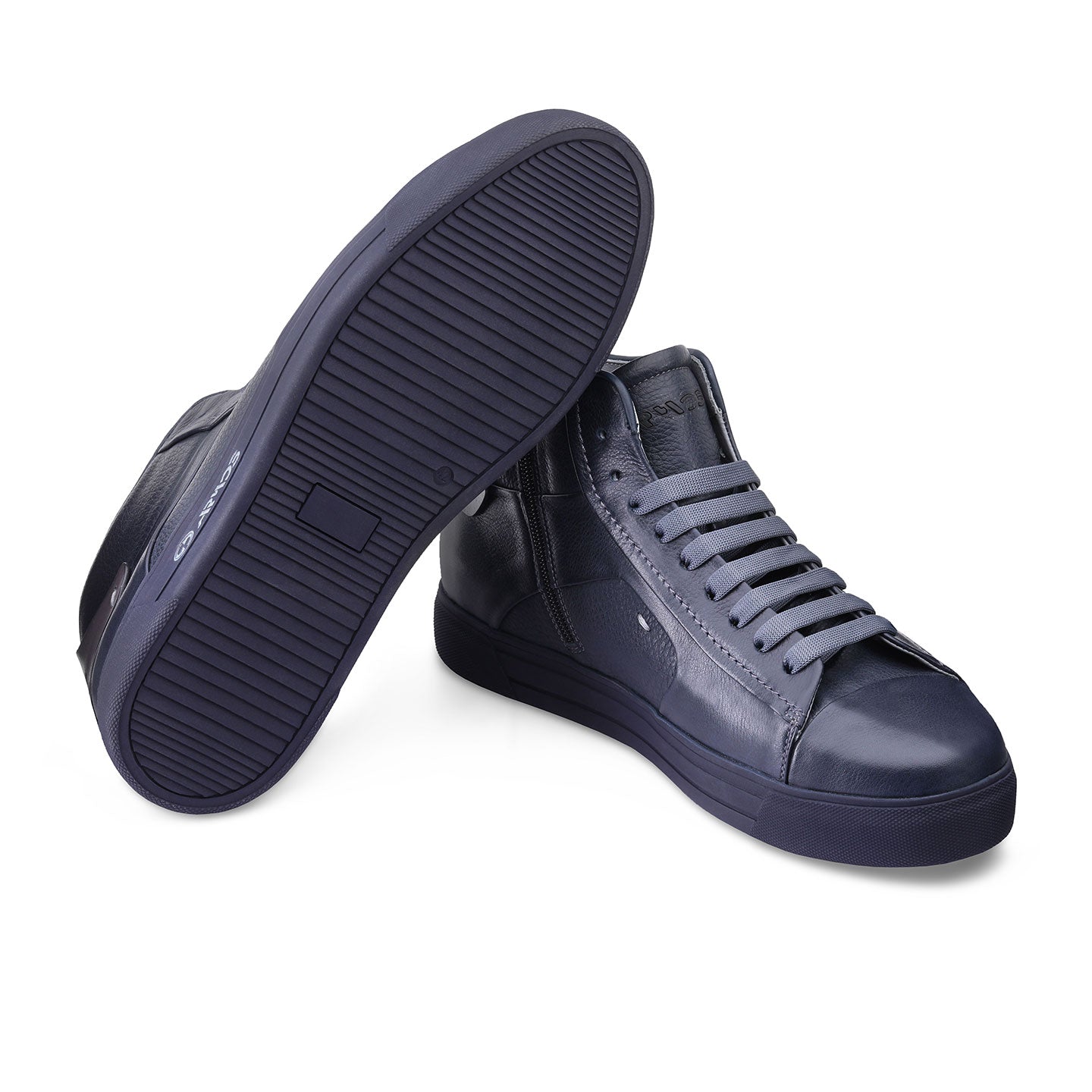 синие высокие кеды