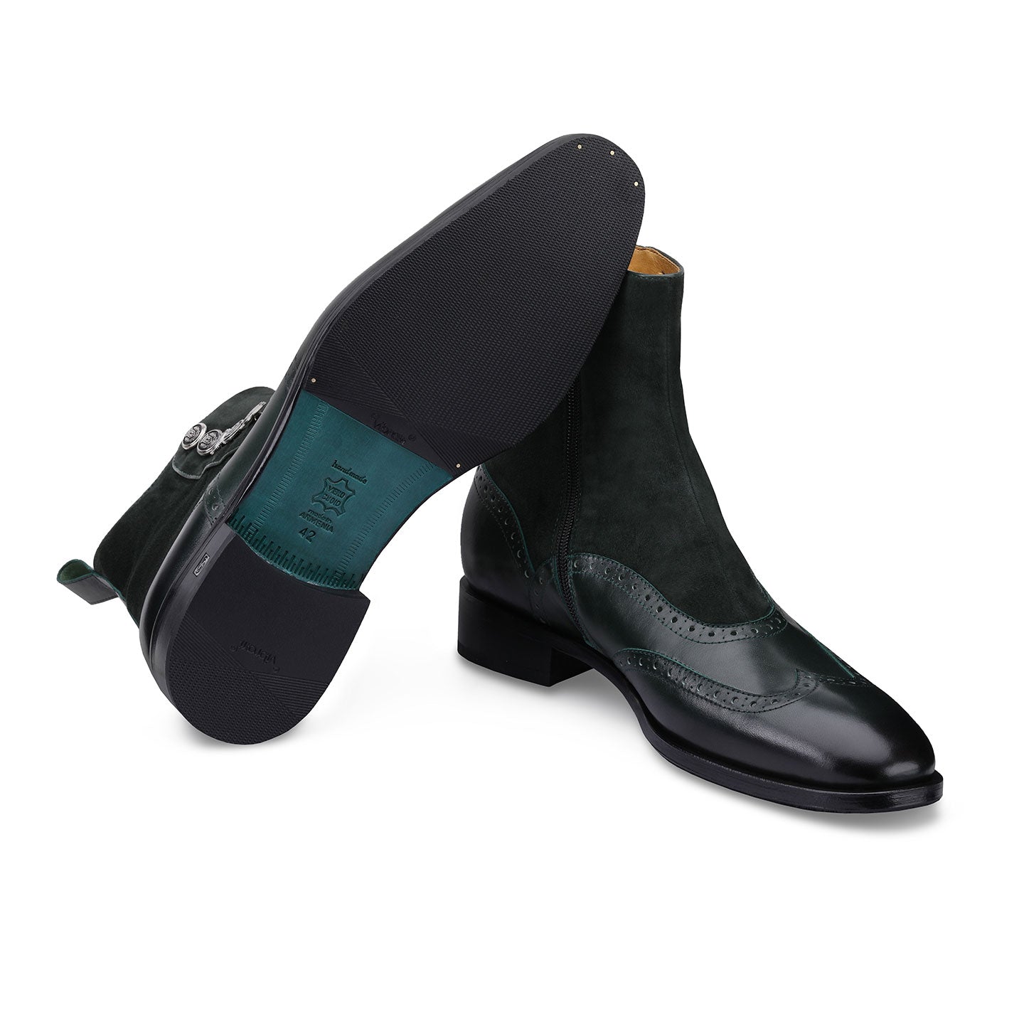 Зелёные Оксфорды с высоким берцем