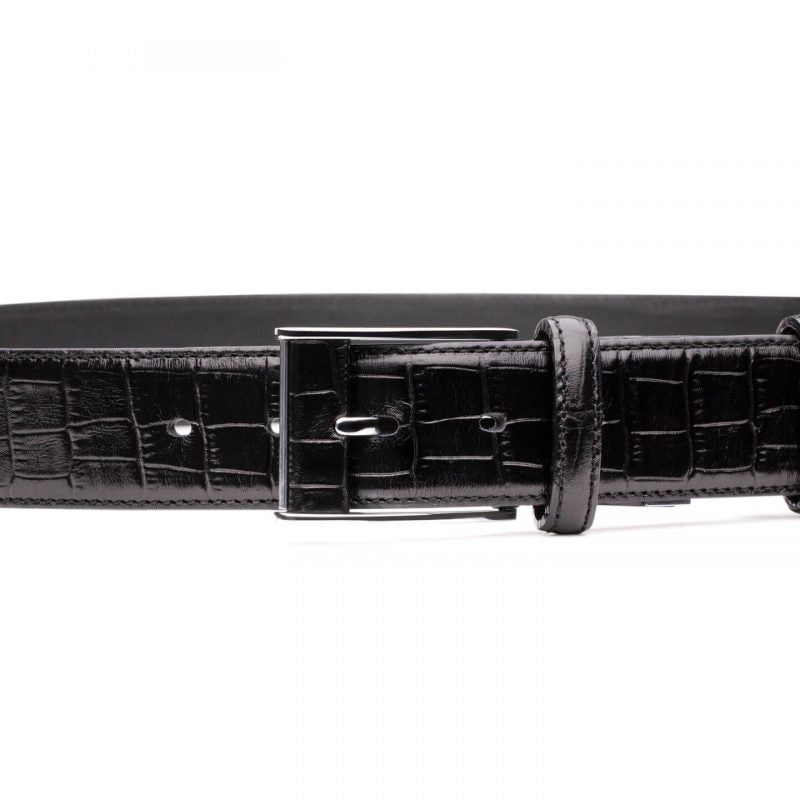 Узорчатый ремень из кожи