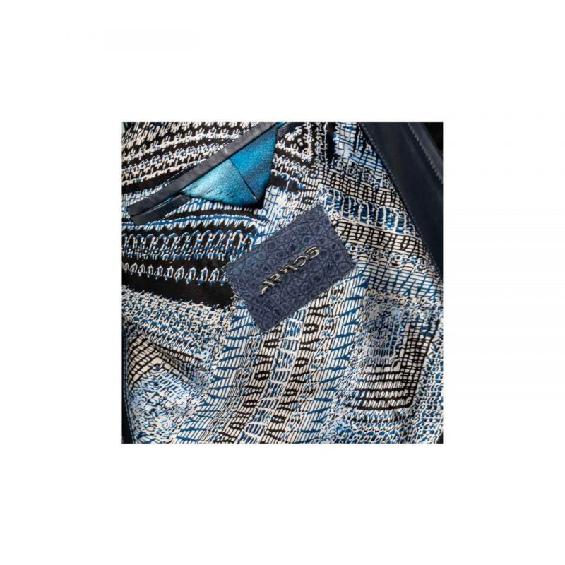 Пиджак из кожи крокодила и замши