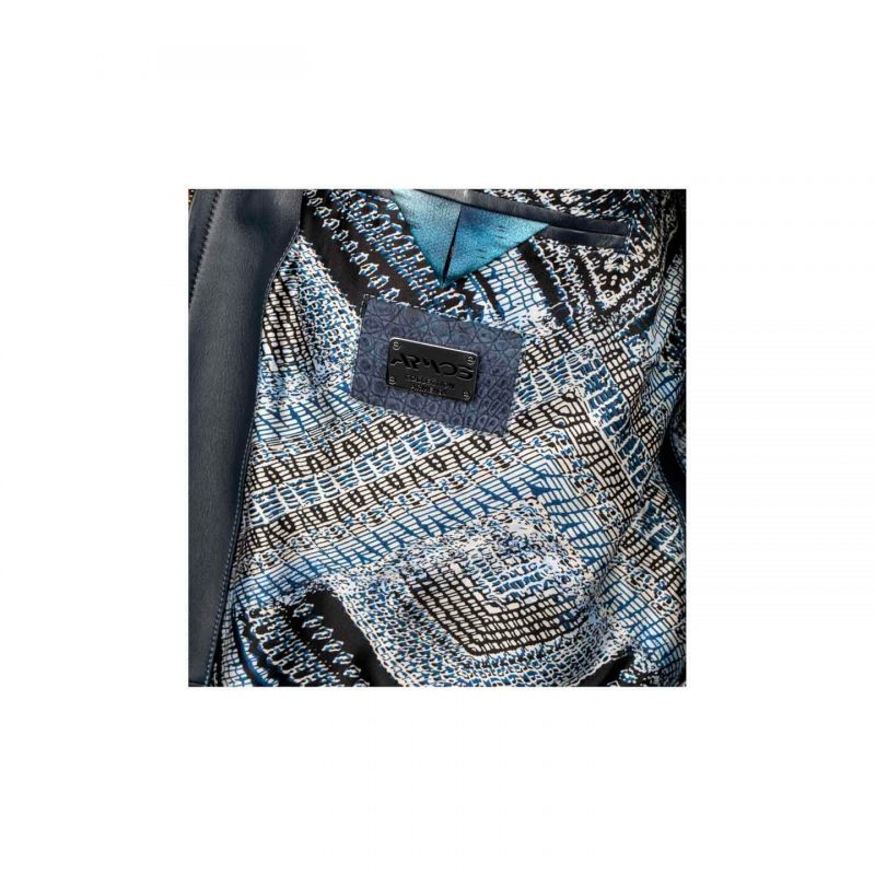 Пиджак из кожи крокодила и замши