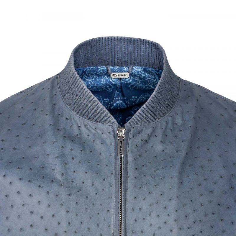 Пиджак из кожи страуса