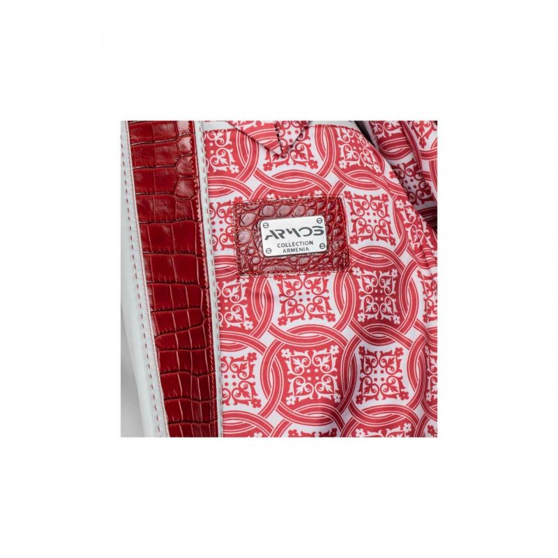 Двухцветный пиджак из крокодиловой кожи