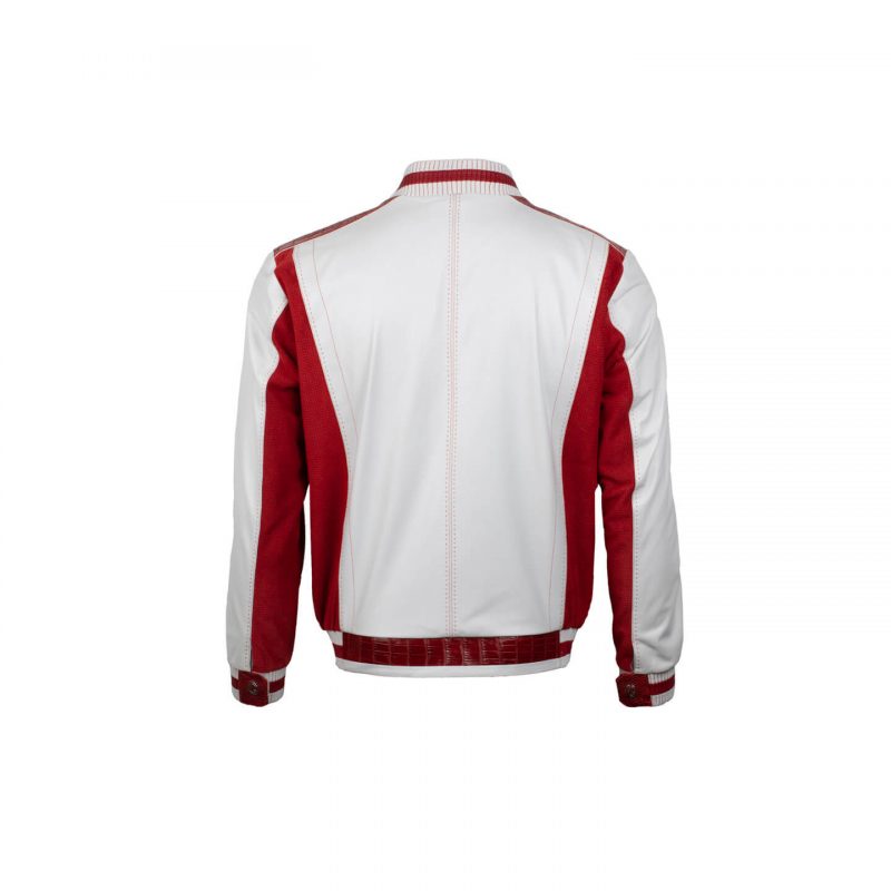 Двухцветный пиджак из крокодиловой кожи