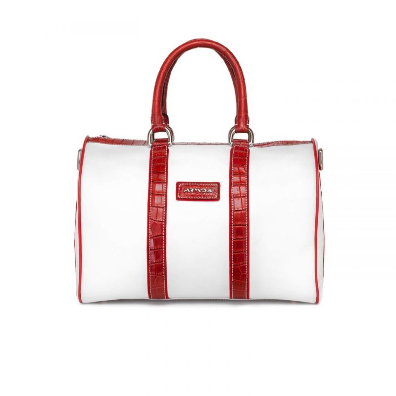 Двухцветная сумка из кожи