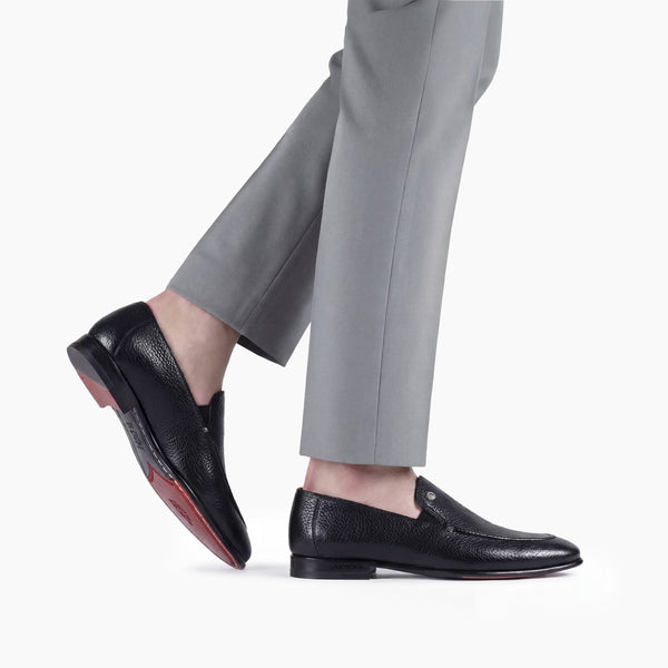 Кожаные лоферы на резинке