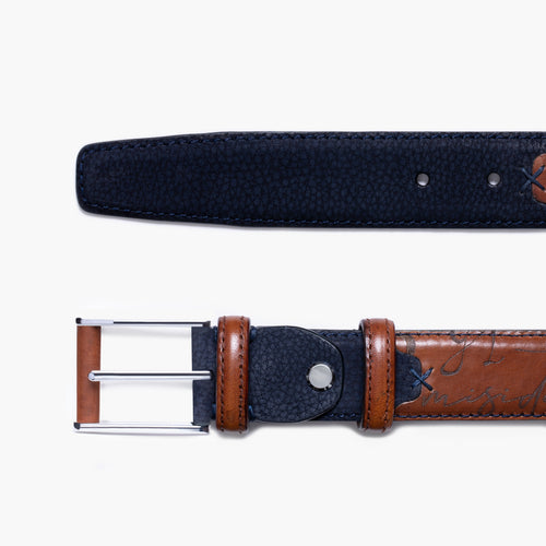 Ремень из кожи и нубука