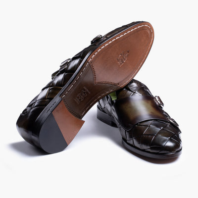 Плетеные монки с двумя пряжками