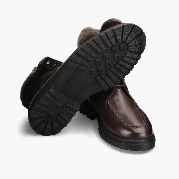 Коричневые зимние ботинки