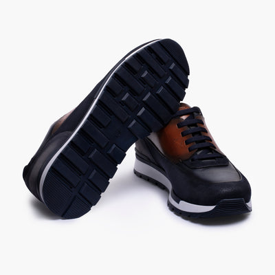 Кроссовки из кожи и замши