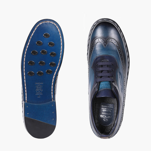 Броги-кеды с ручным патинажем