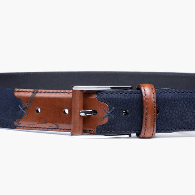 Ремень из кожи и нубука