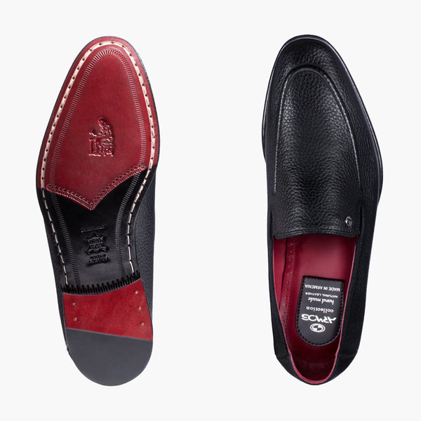 Кожаные лоферы на резинке