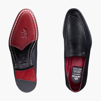 Кожаные лоферы на резинке