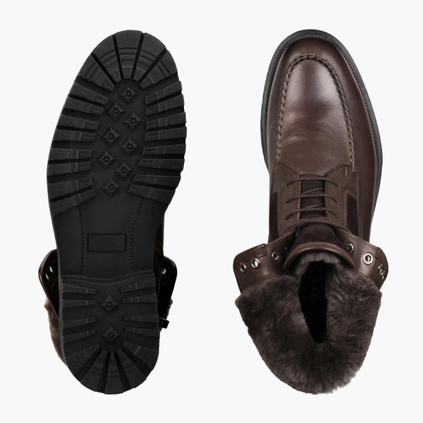 Коричневые зимние ботинки