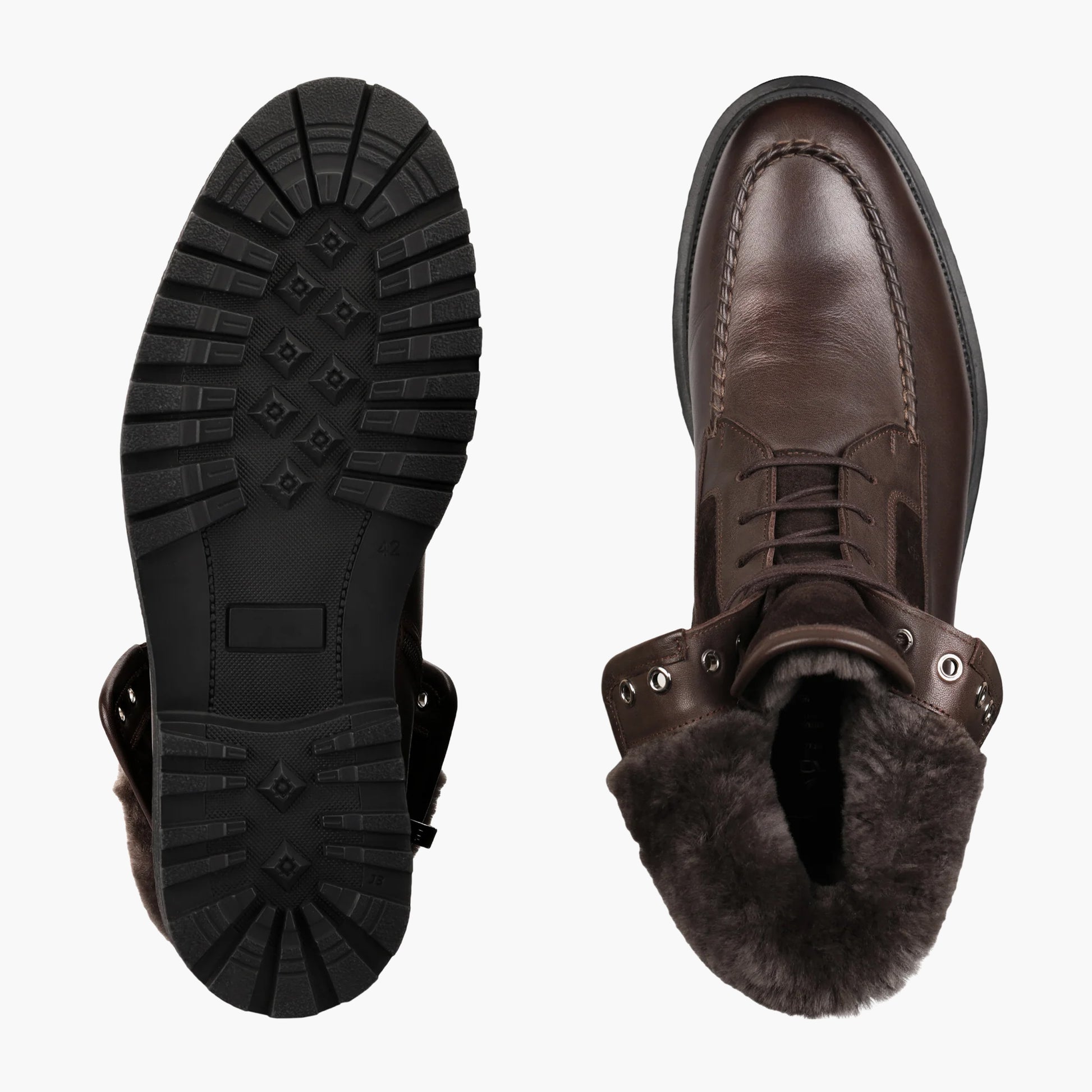 Коричневые зимние ботинки