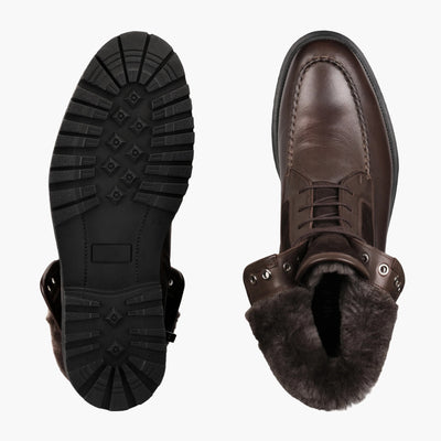 Коричневые зимние ботинки