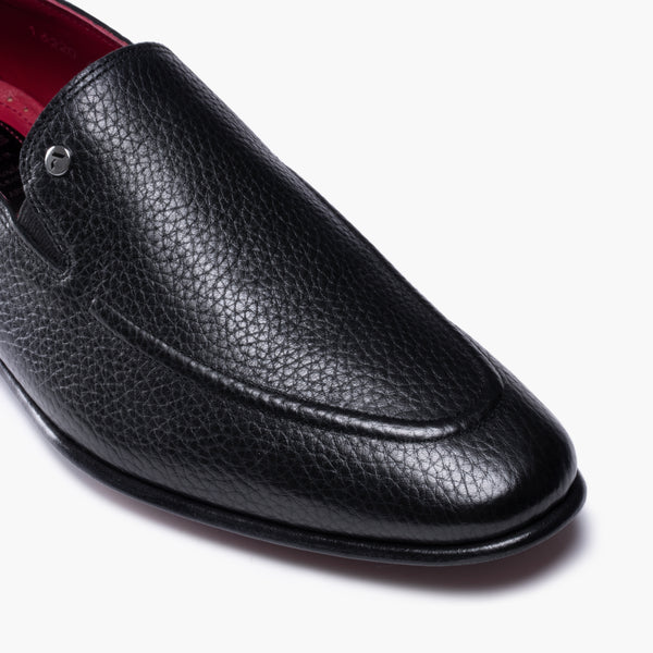 Кожаные лоферы на резинке