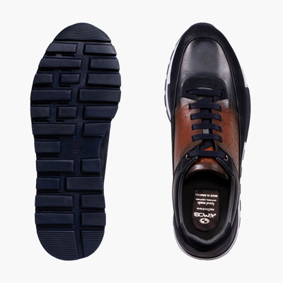 Кроссовки из кожи и замши