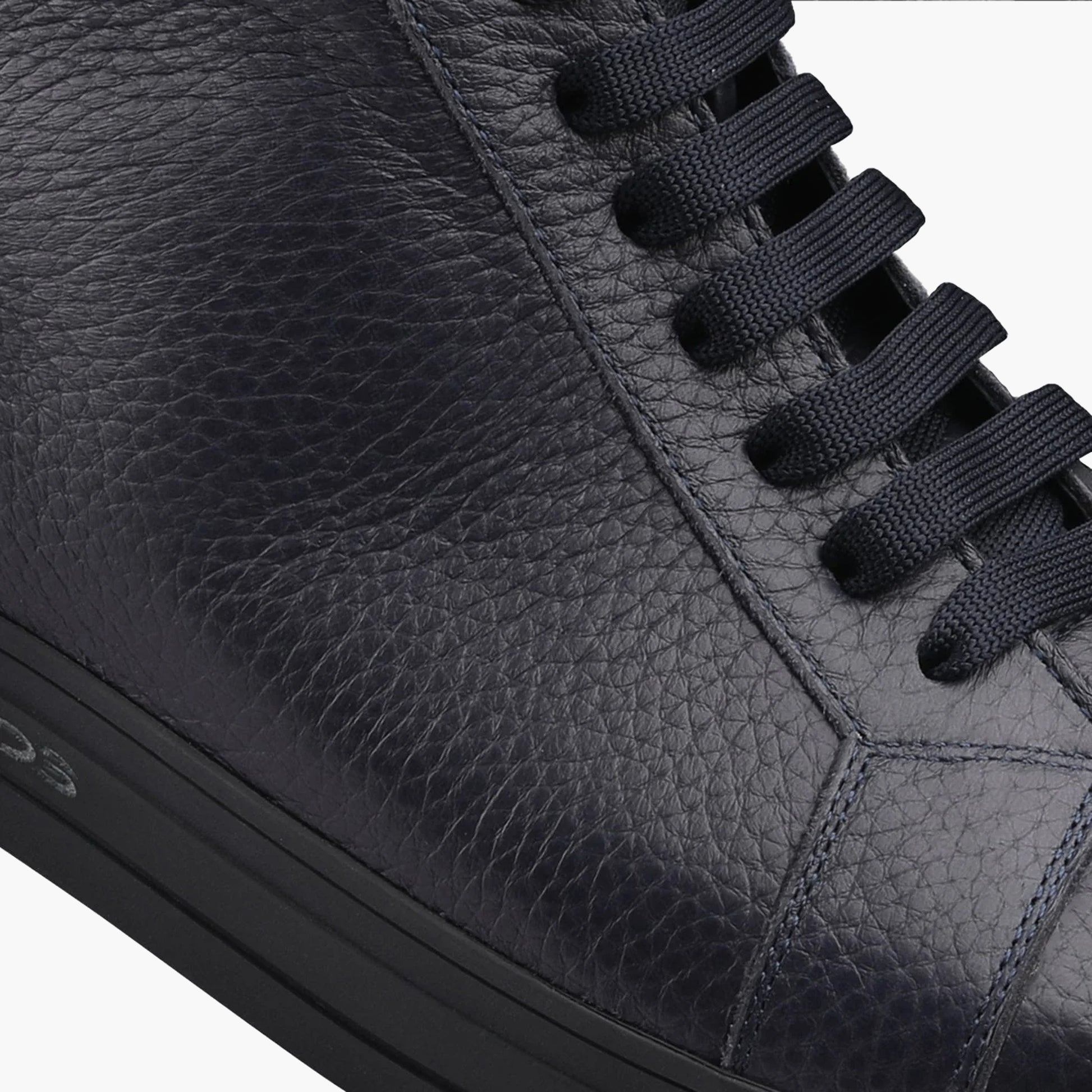 Утепленные высокие синие кеды