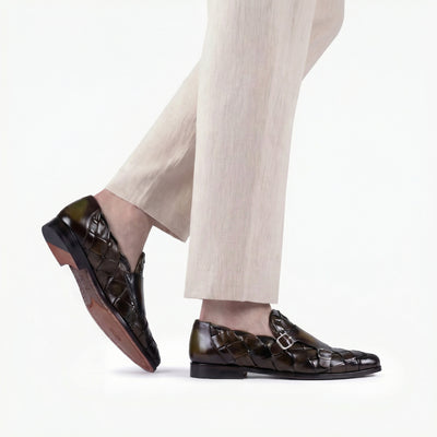 Плетеные монки с двумя пряжками