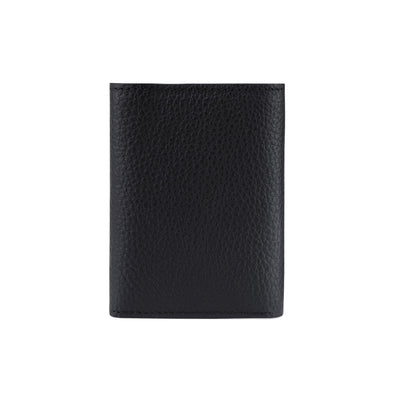 Черный бумажник тройного сложения