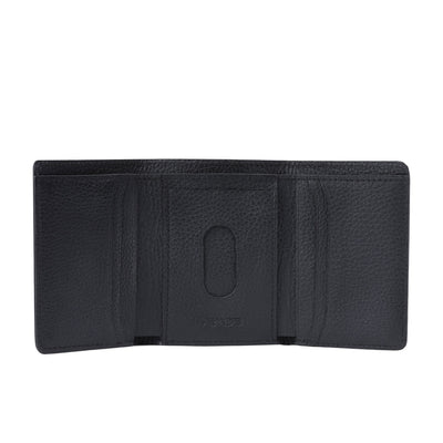 Черный бумажник тройного сложения