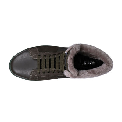 Утепленные ботинки в цвете хаки