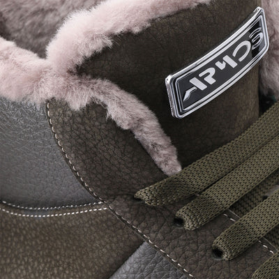 Утепленные ботинки в цвете хаки