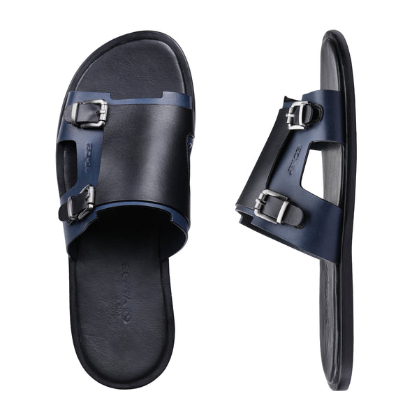 Мужские кожаные шлёпанцы с пряжкой от Armos Shoes