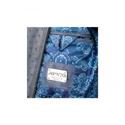 Пиджак из кожи страуса